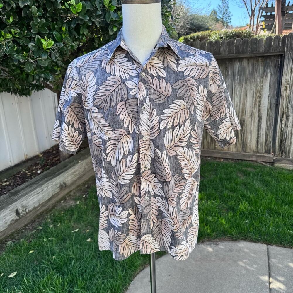 Vtg Cooke Street Honolulu Hawaiian Shirt Reverse Print Hawaii USA Men's Medium
